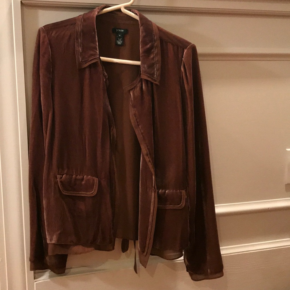 NWOT JCrew Brown Velvet Blazer in size 10